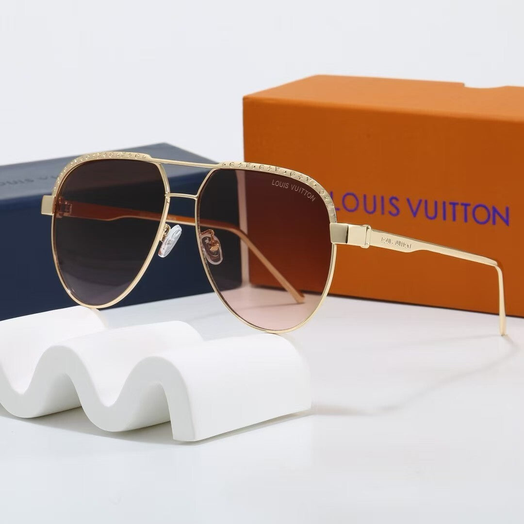 Louis vuitton Metal Aviator Frame Decorated Sunglasses Aviator